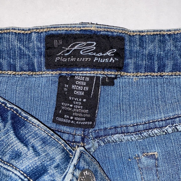 Platinum Plush Juniors Size Large Riveted Jean Skirt - Picture 5 of 8